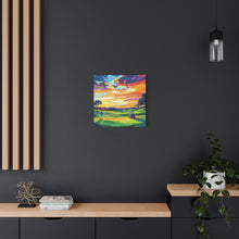 Load image into Gallery viewer, Vibrant Golf Sunset Canvas Art
