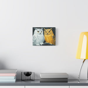Owl Lovers Matte Canvas Print - Stretched Wall Art