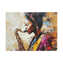 Load image into Gallery viewer, Saxophone Art Canvas, Elegant Wall Decor for Jazz Lovers, Music-Themed Home Decoration, Perfect Gift for Musicians, Unique Art Piece, [...]
