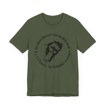 Load image into Gallery viewer, Empowering Unisex Jersey Tee - 'Broken Doesn’t Mean Defeated'
