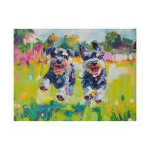 Load image into Gallery viewer, Playful Schnauzer Dogs Canvas Art
