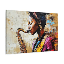 Load image into Gallery viewer, Saxophone Art Canvas, Elegant Wall Decor for Jazz Lovers, Music-Themed Home Decoration, Perfect Gift for Musicians, Unique Art Piece, [...]

