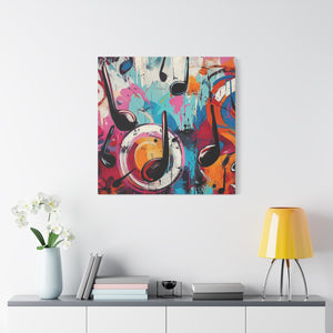 Colorful Music Note Canvas Wall Art - Vibrant Home Decor for Music Lovers