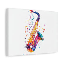 Load image into Gallery viewer, Vibrant Saxophone Canvas Wall Art - Perfect for Music Lovers
