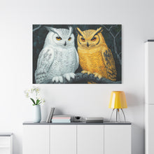 Load image into Gallery viewer, Owl Lovers Matte Canvas Print - Stretched Wall Art
