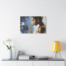 Load image into Gallery viewer, Saxophone Art Canvas, Music Lover Decor, Jazz Wall Art, Unique Gift for Musicians, Home Office Decoration, Inspirational Artwork
