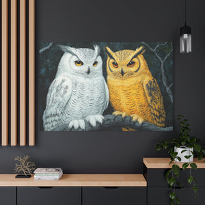 Owl Lovers Matte Canvas Print - Stretched Wall Art
