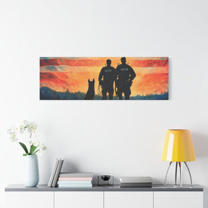 Patriotic Canvas Print - Heroes and Their Dogs - Perfect for Veterans Day and Memorial Day