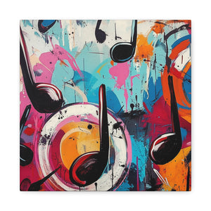 Colorful Music Note Canvas Wall Art - Vibrant Home Decor for Music Lovers