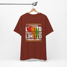 Load image into Gallery viewer, Inspirational Unisex Short Sleeve Tee - "Never Be Limited" Design
