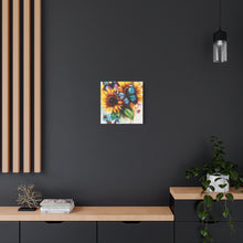 Load image into Gallery viewer, Vibrant Floral Canvas Art Print, Butterfly Wall Decor, Home Decoration, Gift for Nature Lovers, Sunshine Art
