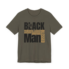 Load image into Gallery viewer, Empowering Unisex Jersey Tee - "I Am BLACK Man: Powerful Leader, Intelligent, Ambitious, Blessed"

