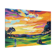 Load image into Gallery viewer, Vibrant Golf Sunset Canvas Art
