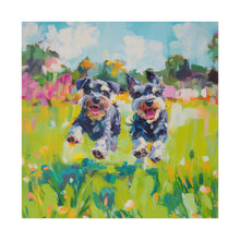 Load image into Gallery viewer, Playful Schnauzer Dogs Canvas Art
