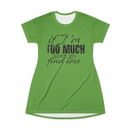 T-Shirt Dress (AOP) - Find Less
