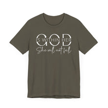 Load image into Gallery viewer, Empowering Women Tee - "God is Within Her, She Will Not Fall" - Unisex Jersey Short Sleeve
