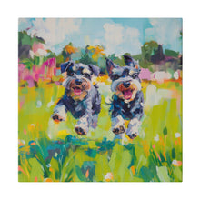 Load image into Gallery viewer, Playful Schnauzer Dogs Canvas Art
