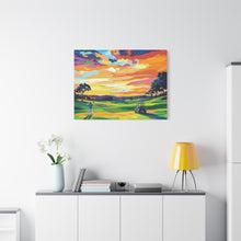 Load image into Gallery viewer, Vibrant Golf Sunset Canvas Art
