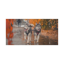 Load image into Gallery viewer, Husky Wall Art Canvas - Autumn Vibes Home Decor
