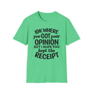 Opinion vs Receipt