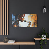 Saxophone Canvas Art Print, Jazz Wall Decor for Musicians, Home Decoration, Gift for Music Lovers, Unique Artwork