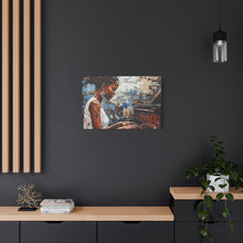 Load image into Gallery viewer, Canvas Wall Art, Piano Woman Artwork, Living Room Decor, Music Lover Gift, Black Artist Print, Home Office Decoration
