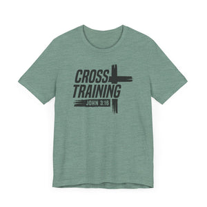 Faith Inspired Unisex Jersey Tee - 'Cross Training' with John 3:16