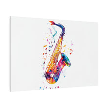 Load image into Gallery viewer, Vibrant Saxophone Canvas Wall Art - Perfect for Music Lovers
