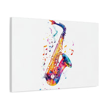 Load image into Gallery viewer, Vibrant Saxophone Canvas Wall Art - Perfect for Music Lovers
