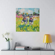 Load image into Gallery viewer, Playful Schnauzer Dogs Canvas Art
