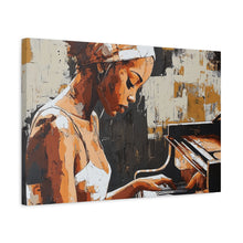 Load image into Gallery viewer, Artistic Piano Canvas, Wall Art, Music Lover Gift, Home Decor, Jazz Wall Art, Unique Artwork
