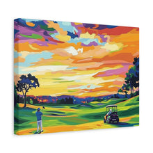 Load image into Gallery viewer, Vibrant Golf Sunset Canvas Art
