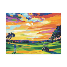 Load image into Gallery viewer, Vibrant Golf Sunset Canvas Art

