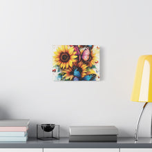Load image into Gallery viewer, Vibrant Floral Canvas Wall Art, Butterfly Decor
