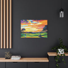 Load image into Gallery viewer, Vibrant Golf Sunset Canvas Art
