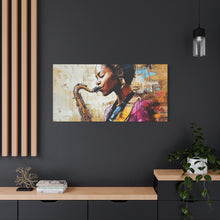 Load image into Gallery viewer, Saxophone Art Canvas, Elegant Wall Decor for Jazz Lovers, Music-Themed Home Decoration, Perfect Gift for Musicians, Unique Art Piece, [...]
