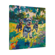 Load image into Gallery viewer, Vibrant Schnauzer Dogs Canvas Wall Art
