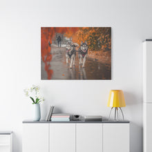 Load image into Gallery viewer, Husky Wall Art Canvas - Autumn Vibes Home Decor
