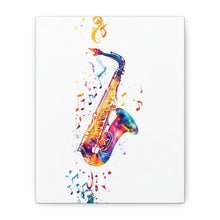 Load image into Gallery viewer, Vibrant Saxophone Canvas Wall Art - Perfect for Music Lovers
