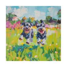Load image into Gallery viewer, Playful Schnauzer Dogs Canvas Art
