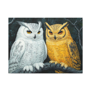 Owl Lovers Matte Canvas Print - Stretched Wall Art