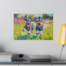 Load image into Gallery viewer, Playful Schnauzer Dogs Canvas Art
