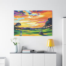 Load image into Gallery viewer, Vibrant Golf Sunset Canvas Art
