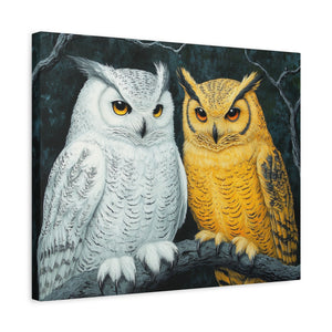Owl Lovers Matte Canvas Print - Stretched Wall Art