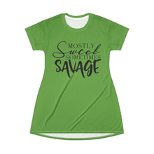 Load image into Gallery viewer, T-Shirt Dress (AOP) - Savage
