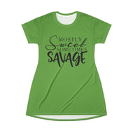 T-Shirt Dress (AOP) - Savage