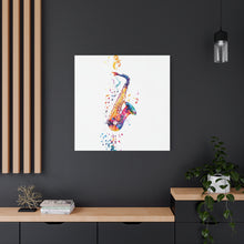 Load image into Gallery viewer, Vibrant Saxophone Canvas Wall Art - Perfect for Music Lovers
