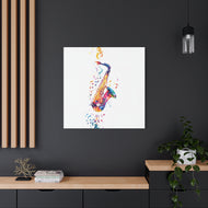 Vibrant Saxophone Canvas Wall Art - Perfect for Music Lovers