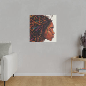 Grounded Woman of Color Matte Canvas, Stretched, 0.75"
