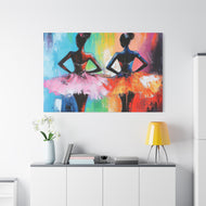 Colorful Ballerina Canvas Wall Art, Dance Decor, Home Aesthetic, Gift for Ballet Lovers, Unique Art for Dance Studios